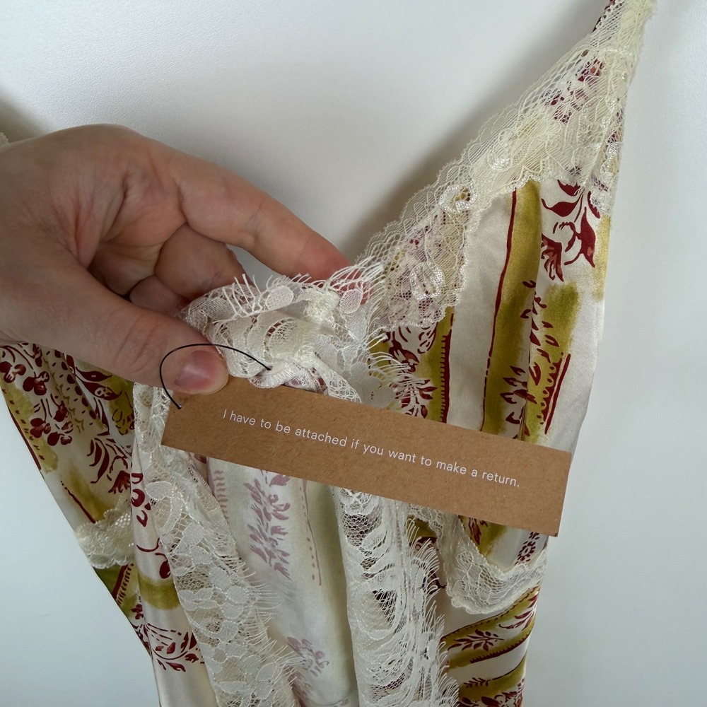NWT Reformation Milania 100% Silk Midi Slip Dress Large Floral Coquette Ethereal - Picture 6 of 13